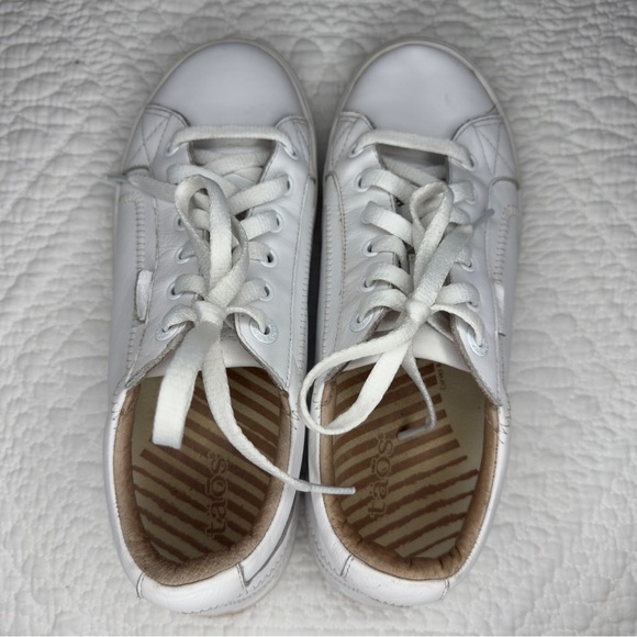 Taos Plim Soul Lux Sneakers White Leather Size 8 - Picture 7 of 13